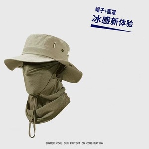 Sombrero de Pescador de Seda de Hielo de Secado Rápido, Transpirable, con Protección Solar, para Exteriores, Verano, Adultos, Unisex - Product Image 4