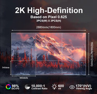 Pantalla LED para Cine en Casa, Fondo de Pared para Bodas, Pantalla LED de Video de Pared 2K 4K 8K, Pantalla LED COB para Conferencias