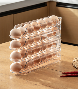 便利な家庭用キッチン卵収納ボックスクロスボーダーシッパブルオーガナイザーブラケット冷蔵庫用冷凍庫食品用プラスチック - Product Image 1