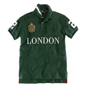 T-shirt décontracté pour homme à manches courtes en coton tricoté 100% écologique avec logo brodé personnalisé Ralphes Designer Laurenes City - Product Image 1