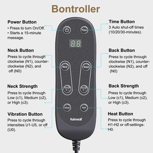 Bantal Pijat <span class=keywords><strong>Shiatsu</strong></span> Seluruh Tubuh dengan Pemanas, Getaran, dan Kontrol Waktu untuk Punggung, Leher, Pinggang, Penggunaan di Mobil dan Rumah, Tersedia Warna OEM - Product Image 6