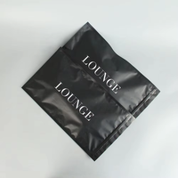 Sac d'emballage personnalisé noir mat à soufflets latéraux pour sweats à capuche, sac refermable en aluminium Mylar pour cheveux, vente en gros