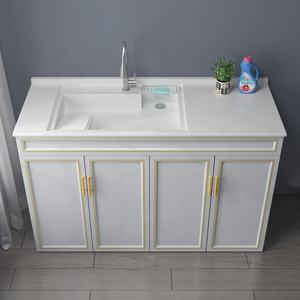 Espace aluminium armoire à linge balcon tambour séchage double armoire à linge combinaison lavabo intégré Armoires de salle de bain - Product Image 3