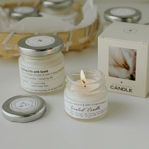 Özel Etiketli Ekolojik Soya Balmumu Cam Kavanoz Aromaterapi Mum Ev Dekorasyonu Hediyelik Eşya Arı Balmumu Kokulu Mumlar Kavanozda - Product Image 5