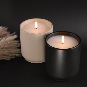 Vente en gros de pots à bougies cylindriques en céramique faits à la main, vides, pour bougies parfumées, faible MOQ, très demandés, pour bougies en cire, pour la maison et Noël - Product Image 3