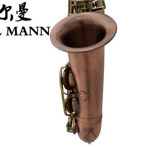 <span class=keywords><strong>Saxophone</strong></span> Ténor Ehrman en Cuivre Ancien, Double Tendon, Gamme Moyenne, Corps Rouge, Finition Cuivre Antique, Clé Verte - Product Image 3