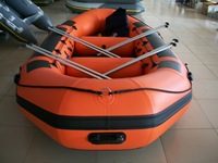 Nouveau Bateau Gonflable en Caoutchouc 0,36 m avec Fond en Aluminium pour Pêche/Ski Nautique, Rame et Moteur, pour Lac, Rivière, Mer 8+1