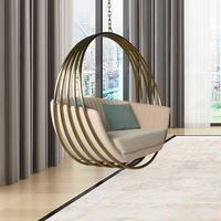 Balançoire de chambre à coucher, chaise suspendue de balcon de salon intérieur, chaise berçante de loisirs, chaise suspendue de canapé d'acier inoxydable de panier