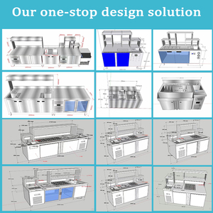 Nuevo refrigerador de tienda de té de la leche de acero inoxidable, equipo de barra de té de burbujas para mostrador de barra de jugos para tiendas y tiendas - Product Image 4