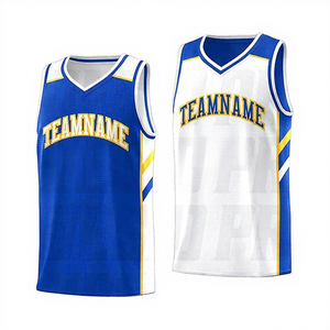 Custom Basketball Jersey Unisex <b>Mesh</b> <b>Short</b> Tank Top Sublimated Print Team Name Breathable Eco-Friendly Polyester Sportswear - Product Image 1