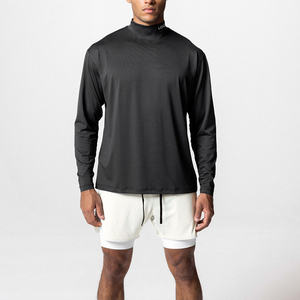 <span class=keywords><strong>Ropa</strong></span> de fitness y yoga Camiseta cómoda transpirable Super Stretch Skin Fit Roll Neck <span class=keywords><strong>para</strong></span> hombres <span class=keywords><strong>Ropa</strong></span> <span class=keywords><strong>en</strong></span> línea Ventas al por mayor - Product Image 6