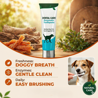 Pâte dentaire végétale comestible non toxique OEM/ODM pour le soin quotidien des dents des animaux domestiques et la santé bucco-dentaire