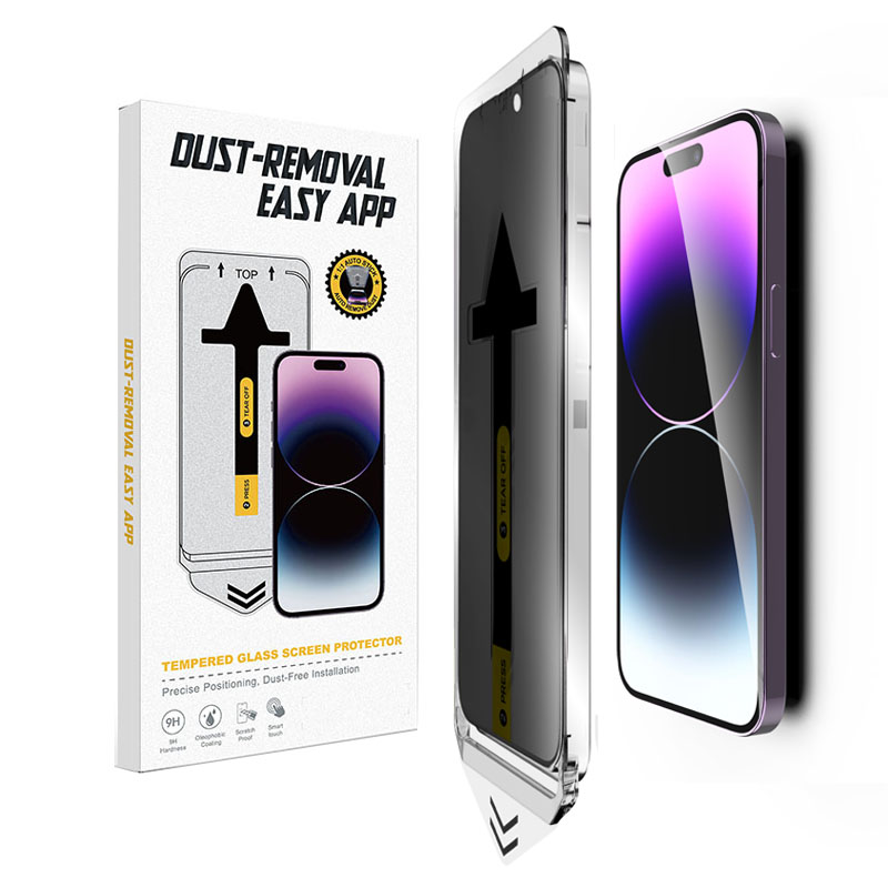 Privacy Tempered Glass Screen Protector Dust Free Easy App Screen Protector For Iphone 11 12 13 14 Pro Max Xr Se 6 7 8 Plus