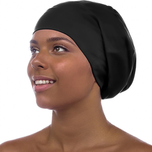 Thêm lớn bơi Cap cho mái tóc dài dreadlocks dệt phần mở rộng bím tóc lọn tóc afros Silicone Bơi cap cho nam giới phụ nữ - Product Image 1