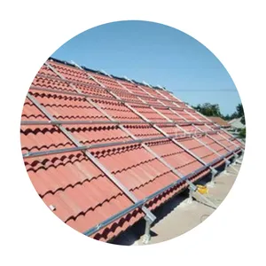 Sistema di montaggio del pannello solare con scaffalature di montaggio del profilo in alluminio, prezzi del mini binario solare per coperture metalliche