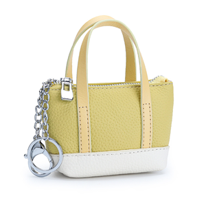 Petit sac à main en cuir de vachette pleine fleur, couleur bonbon, avec porte-clés, pour femme, étui à rouge à lèvres et écouteurs, et porte-monnaie suspendu - Product Image 6
