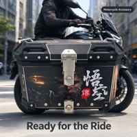 Accessoires moto : Top Case Moto, Coffre Arrière Moto 45L, Top Case Latéral en Aluminium Compatible Getaway