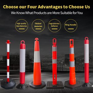 Sangat Terlihat Keselamatan Jalan Penghalang Lalu Lintas Fleksibel Lembut Delineator Peringatan <span class=keywords><strong>Post</strong></span> - Product Image 3