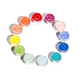 ลูกปัดอะคริลิกรูปหน้ายิ้มทรงกลมแบน ขนาด 12 มม. สีสันสดใส สำหรับทำสร้อยข้อมือ งานฝีมือ DIY อุปกรณ์ทำเครื่องประดับ - Product Image 1