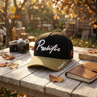 Gorra de Béisbol Unisex 100% Algodón, con Logotipo Bordado a Mano Personalizado, Tela Oxford con Cuerda, 5 Paneles, Dos Colores, Diseño de Puntos/Argyle