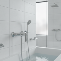 Robinet de douche mural en laiton pour salle de bain, eau chaude et froide