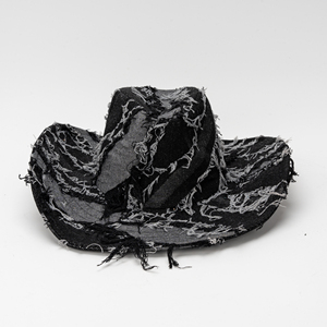 Chapeau de <span class=keywords><strong>jazz</strong></span> en denim polyvalent 2026 avec franges, style western, pour l'équitation, la ferme, la vie quotidienne, protection solaire, mode décontractée, vêtements d'extérieur - Product Image 2