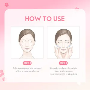 LAIKOU krim kolagen pelembab wajah Sakura, Pelembab Wajah Anti Keriput, Mositurzing Jepang
