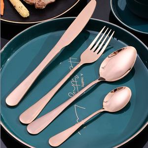 Juego de cubiertos dorados de lujo, cuchillo, tenedor, cuchara, caja de regalo, <span class=keywords><strong>2023</strong></span> - Product Image 6