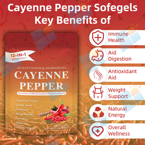 SUNI ODM OEM Handelsmarke Cayenne Pfeffer extrakt Kapsel Organische Nahrungs ergänzungs mittel Cayenne Pfeffer Kapseln - Product Image 6