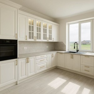 Tủ bếp sơn mài màu be đồ nội thất nhà bếp cho gia đình: Thêm sự ấm áp và sang trọng cho nhà bếp theo phong cách cổ điển - Product Image 3