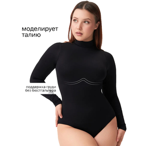 Body de manga larga <span class=keywords><strong>con</strong></span> cuello alto, Tanga sin costuras, realce de glúteos, entrepierna abierta <span class=keywords><strong>con</strong></span> ganchos, moldeador de cuerpo para mujer - Product Image 3