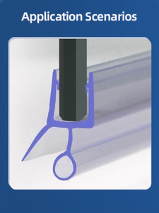 YMC personnalisé qualité 6mm respectueux <span class=keywords><strong>de</strong></span> l'environnement en PVC souple couleur transparente moderne salle <span class=keywords><strong>de</strong></span> bain utiliser <span class=keywords><strong>douche</strong></span> <span class=keywords><strong>porte</strong></span> <span class=keywords><strong>joint</strong></span> inférieur - Product Image 4