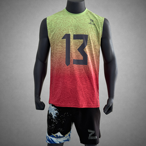 เสื้อวอลเลย์บอลแบบซับลิเมชั่นไล่เฉดสี แห้งเร็ว สำหรับผู้ชาย - Product Image 1