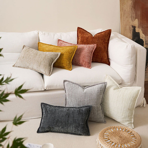 Nouvelle mode <span class=keywords><strong>de</strong></span> <span class=keywords><strong>housse</strong></span> <span class=keywords><strong>de</strong></span> coussin <span class=keywords><strong>de</strong></span> canapé en chenille slub gris foncé prix d'usine personnaliser <span class=keywords><strong>housse</strong></span> <span class=keywords><strong>de</strong></span> coussin <span class=keywords><strong>de</strong></span> haute qualité - Product Image 3