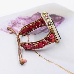 <span class=keywords><strong>Correa</strong></span> de Reloj Ajustable Hecha a Mano Estilo Boho con Piedras Preciosas <span class=keywords><strong>Turquesa</strong></span> Naturales Desmontables - Product Image 3