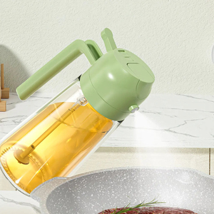 2 in 1 Glasöl Mister Kochglas Spray Öl kontroll behälter Essigsp ender Olivenöl Sprüh flasche zum Kochen in der Küche - Product Image 3