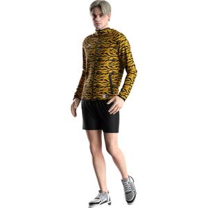Survêtement de lutte décontracté personnalisé par sublimation pour l'extérieur, veste de survêtement noire et rouge avec fermeture éclair, sweat à capuche zippé pour homme - Product Image 5