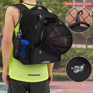Sac à dos décontracté pour équipement de basketball et de football avec filet à ballon externe, espace séparé pour chaussures, design imperméable - Product Image 5