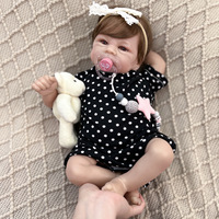 Boneka Bayi Reborn 3D Elijah 18 Inci, Dilukis Tangan, Mirip Asli, Mainan Lembut, Boneka Fashion untuk Hadiah Ulang Tahun Anak