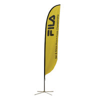 Drapeau publicitaire portable complet en forme de goutte d'eau pour extérieur, avec logo personnalisé, pour affichage routier