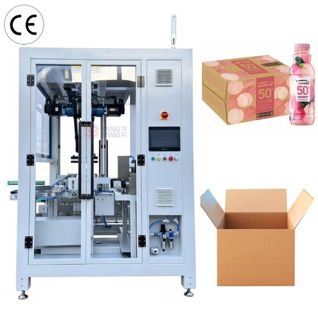 High Efficiency Robot Plastic Bottle Beverage Case Packer Full Automatic Carton Box Packaging Machine