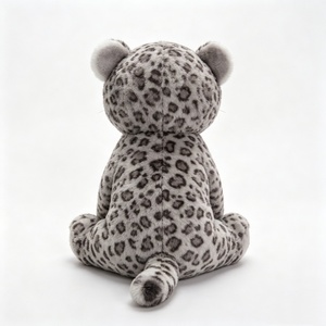 Peluche de leopardo de las nieves personalizado, juguete de peluche de leopardo de las nieves, peluche de leopardo gris, animal de peluche de gato salvaje con manchas - Product Image 3