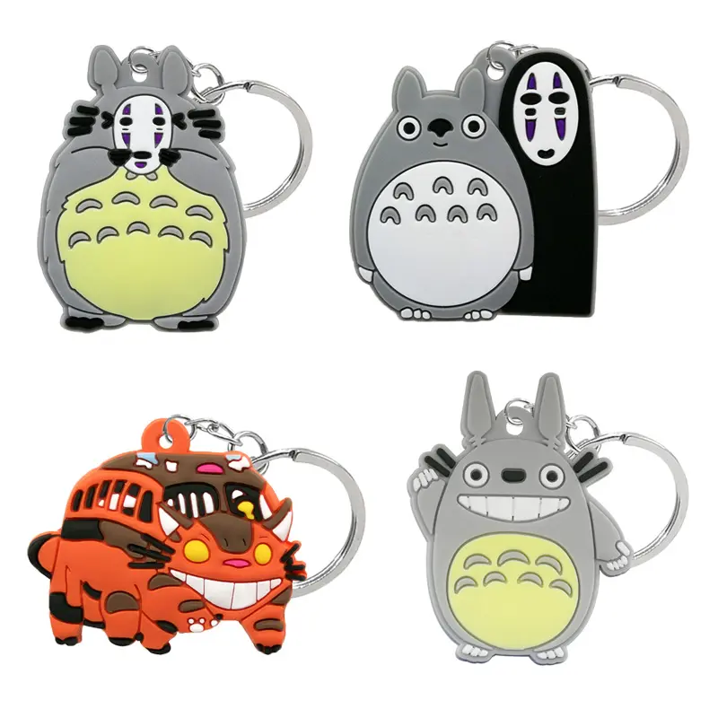 Chaveiro com figura de desenho animado Totoro, chaveiro mágico para filmes, porta-chaves para crianças, ideal para crianças, bolsa de berloque personalizada, atacado