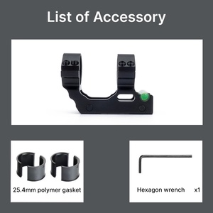 Support de lunette optique ACUMETA - Tube de 30 mm, Monture de 20 mm, Hauteur centrale de 1,4 pouce |   Avec niveau à bulle intégré pour l'optique extérieure - Product Image 5