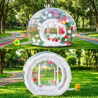 Château gonflable commercial en PVC avec piscine à balles pour location extérieure et aire de jeux