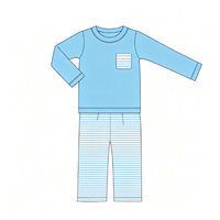 Vêtements assortis pour filles et garçons en gros, ensembles 2 pièces à manches longues, robe barboteuse, vêtements d'automne pour enfants