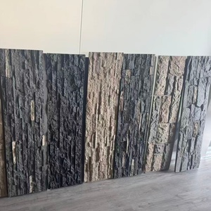 Painéis de Parede Exteriores em PU Durável com Efeito de Pedra Empilhada para Fachada de Vila, Revestimento de Pedra Falsa à Prova de Intempéries com Textura de Rocha Natural - Product Image 3