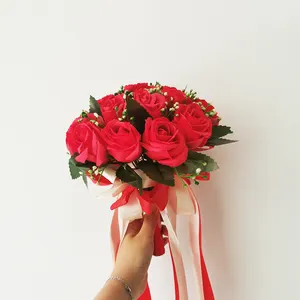 Jabón de alta calidad, ramo de rosas de 20 cabezas, flores artificiales personalizadas, decoración de boda, flores, boda, novia, celebración de flores