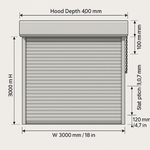 Cửa cuốn cách nhiệt chống cháy bền bỉ với lớp hoàn thiện hiện đại, bảo vệ ứng dụng công nghiệp tầng hầm lâu dài - Product Image 6