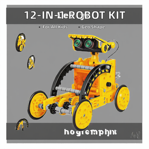 12 trong 1 tự làm năng lượng mặt trời Robot Kit trẻ em thông minh STEM giáo dục lắp ráp Khoa Học Kỹ Thuật Đồ chơi đóng gói bộ - Product Image 4